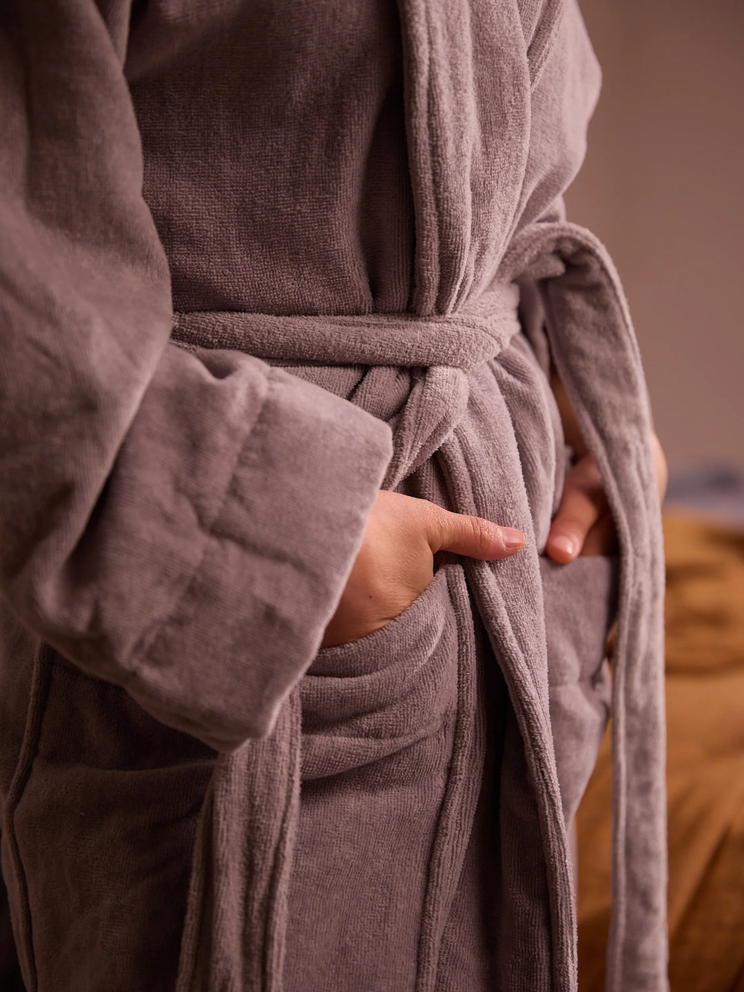 Velour Cotton Bath Robe | Pansy