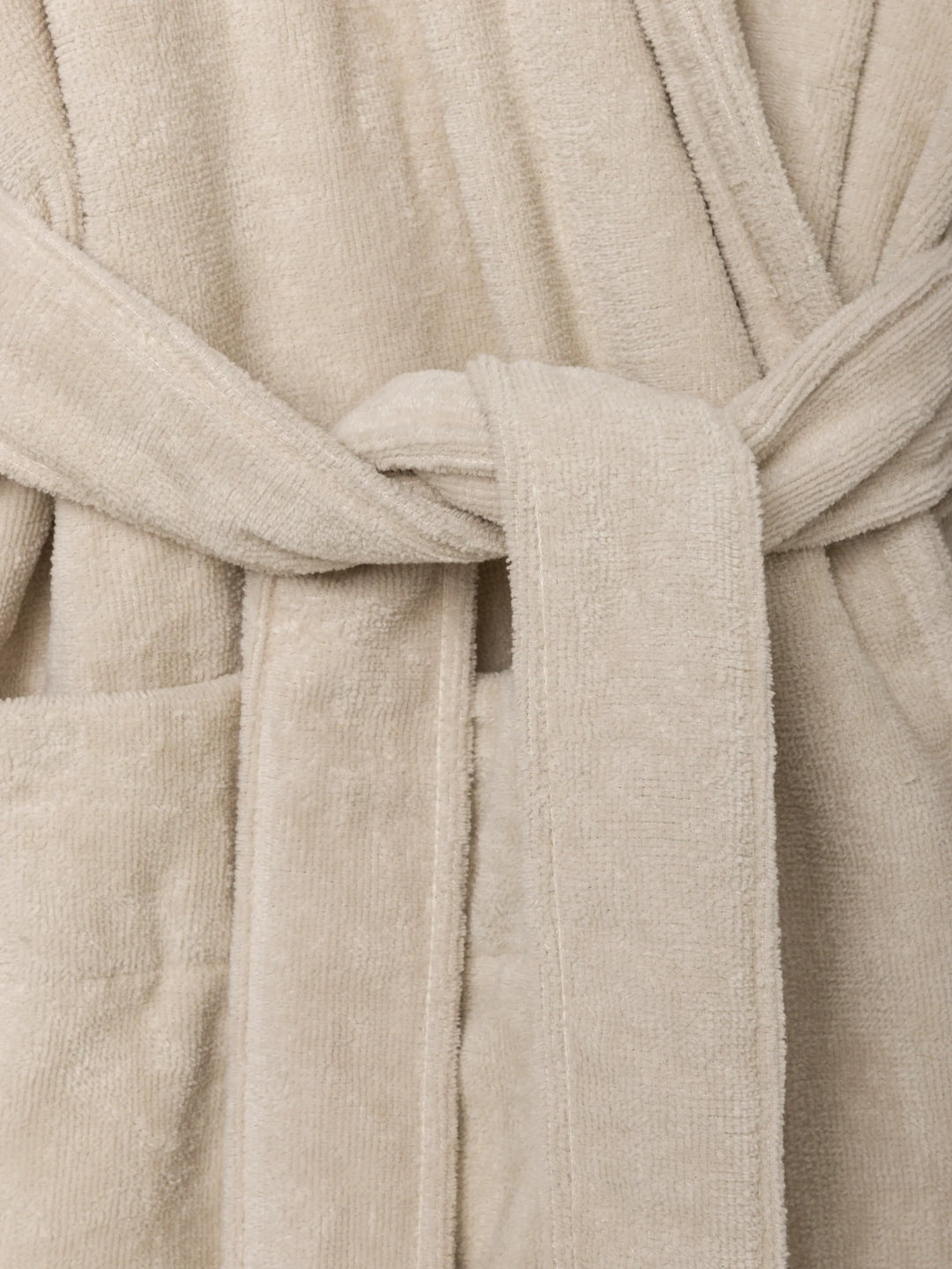 Velour Cotton Bath Robe | Oat