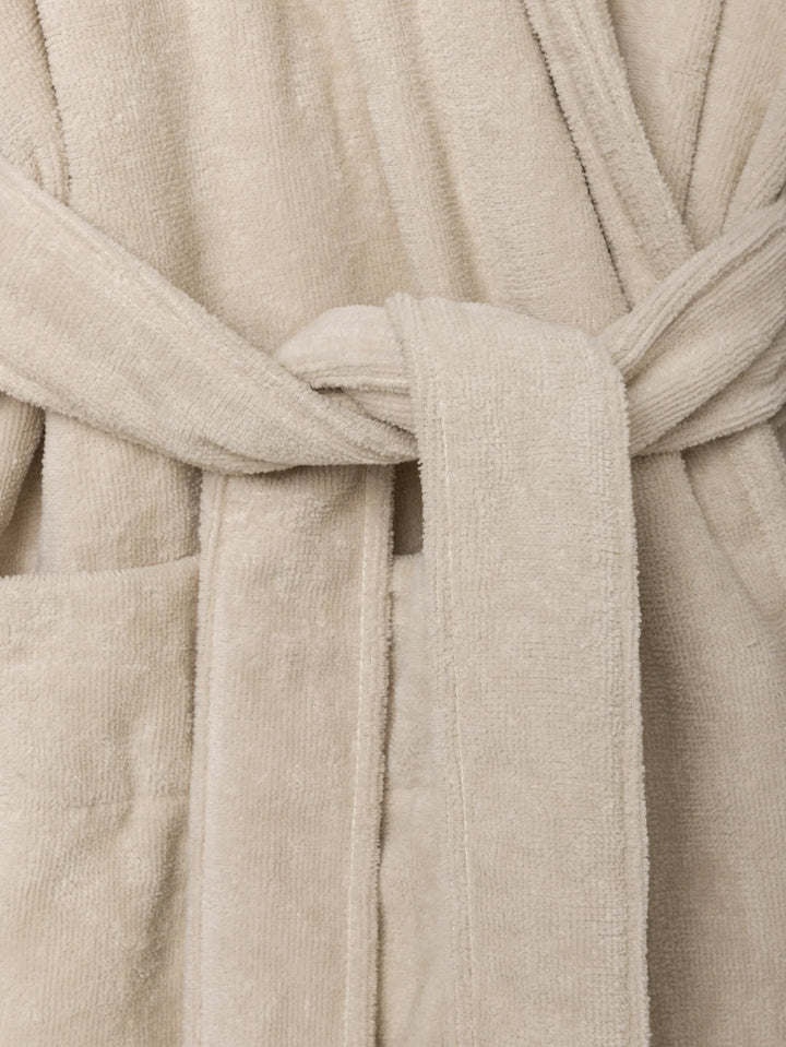 Velour Cotton Bath Robe | Oat