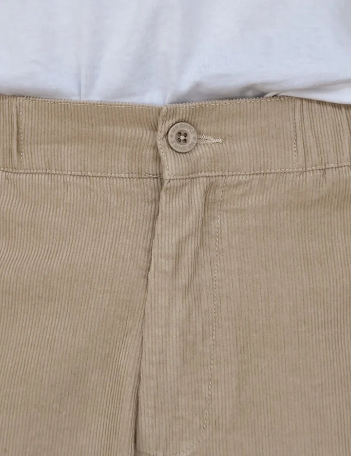 Simple | North Cord Pant | Elastic Wide Leg | Stone