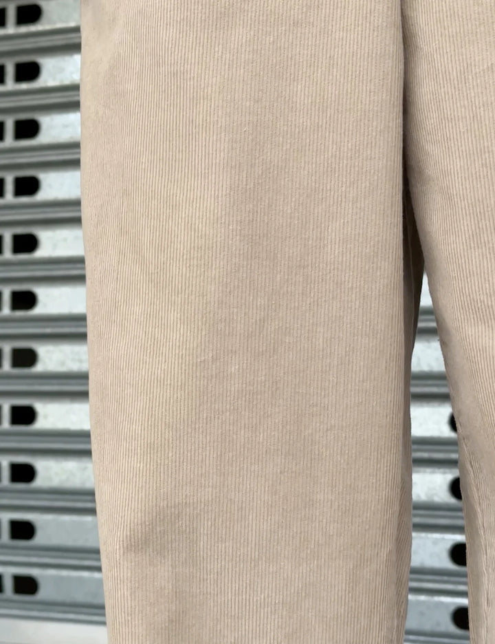 Simple | North Cord Pant | Elastic Wide Leg | Stone