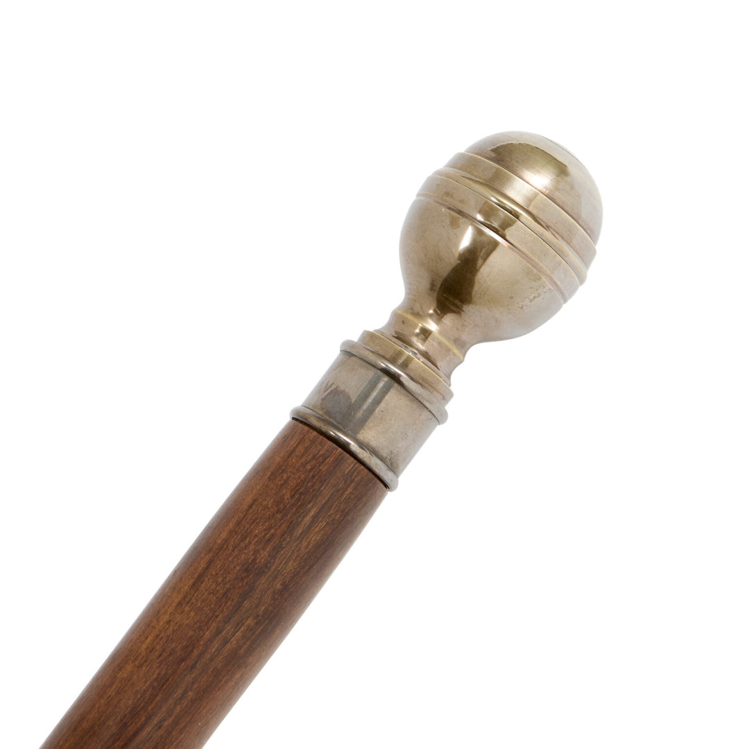 Captains Compass Brass Walking Stick (Costume Accessory Only)
