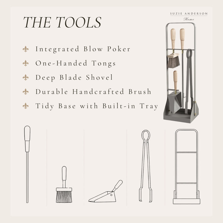 Eldvarm Emma 5-Piece Companion Fire Tool Set | Stockholm