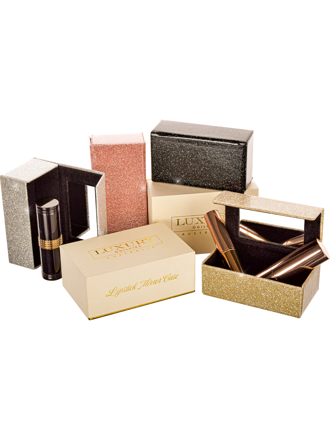 Lipstick Mirror Case | Gold