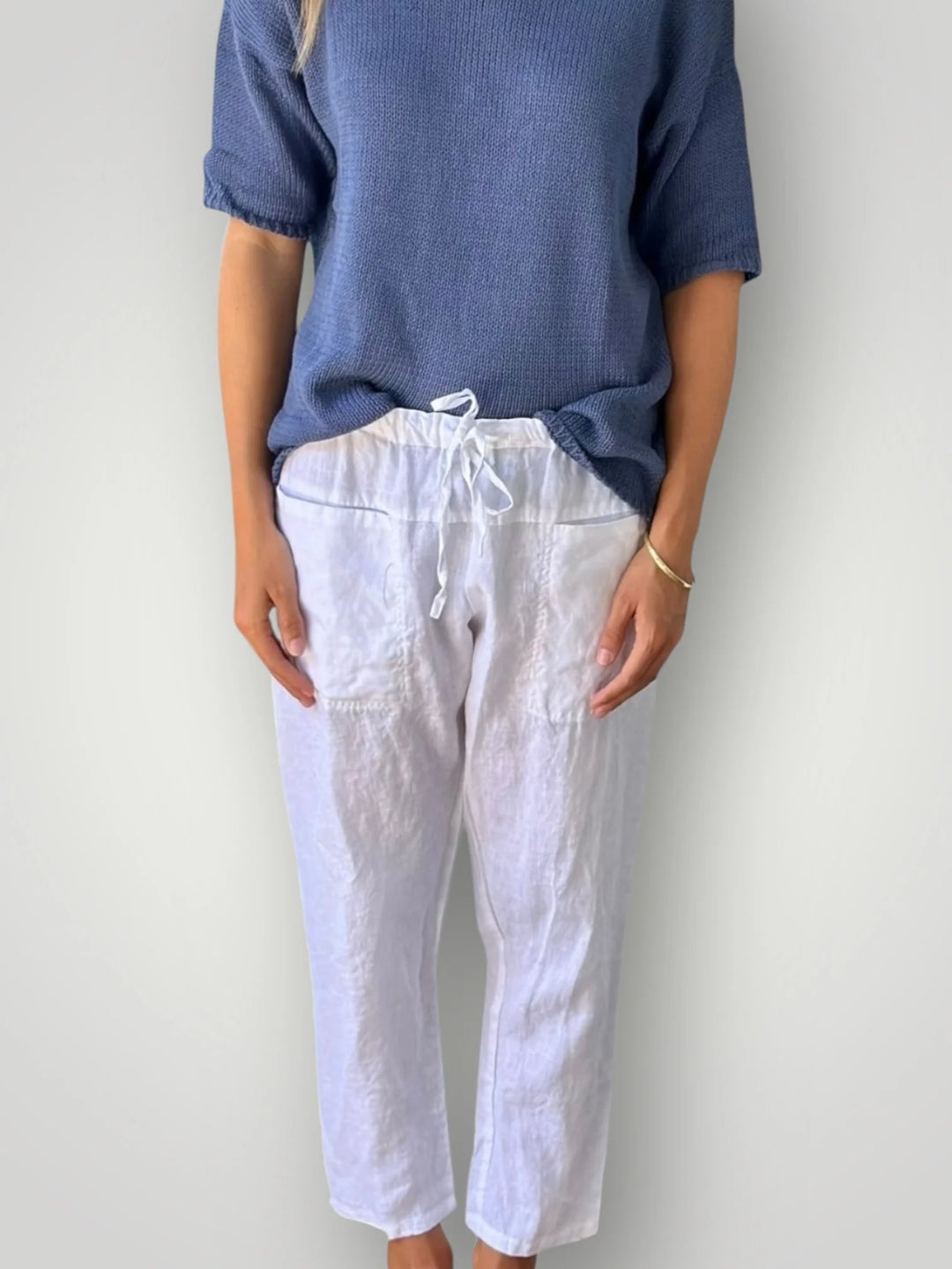 Frockk | Jessie Pant Linen | White