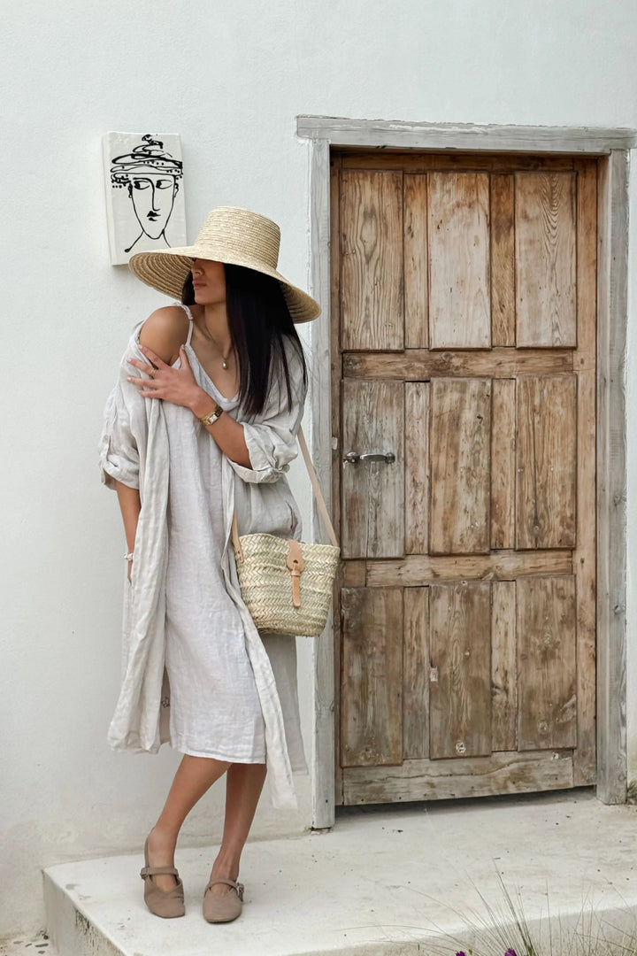 Bypias | Jamie Linen Dress Solid | Sand