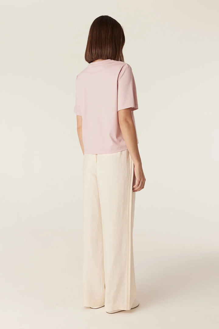 Cable | Pima Boxy Tee | Pale Pink