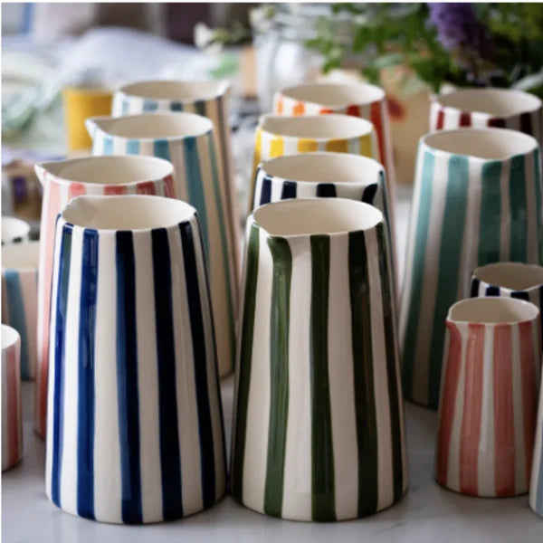 Musango | Pitcher | Candy Stripe Moss Green