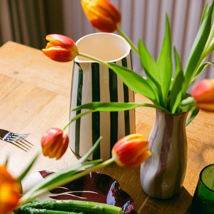 Musango | Pitcher | Candy Stripe Moss Green