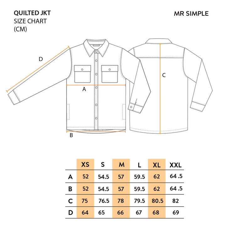 Simple | Quilted Cord Jacket | Graphite