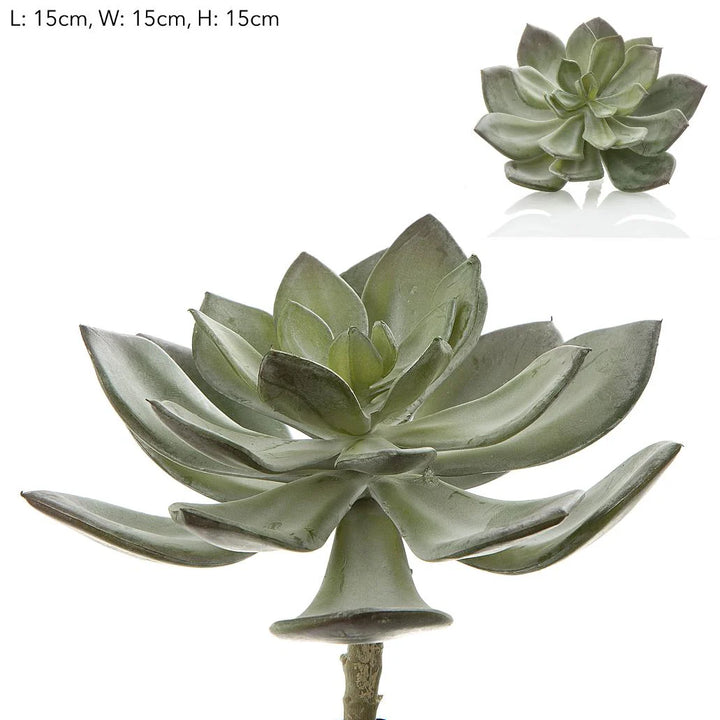 Faux Succulent Pearl Pick 15cm Grey
