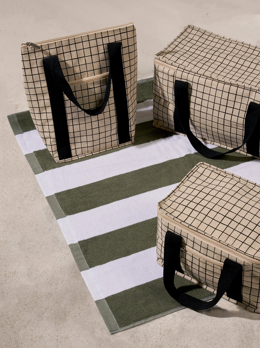 Grid Cooler Bag | Natural | Large