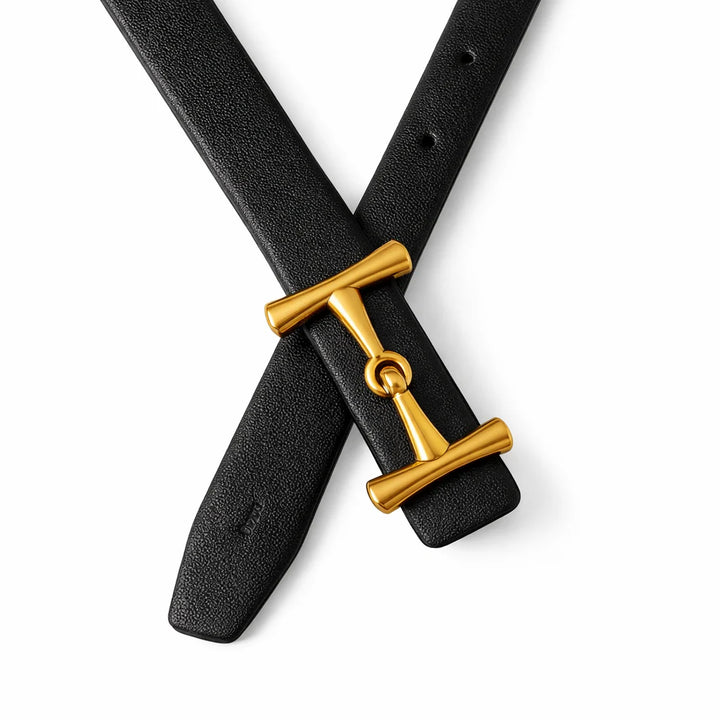 L'ora Simone Reversible Smooth Leather Belt | Black / Tan