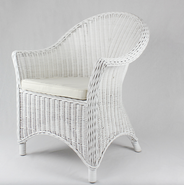 Soleil Rattan Chair | White (BOWRAL)