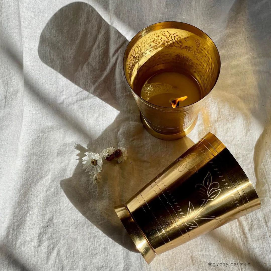 Lassi Brass Cup Handpoured Soy Candle | Tonic (Bowral)