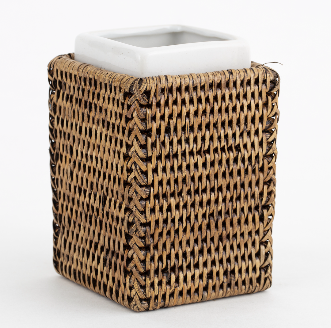 Rattan Togo Woven Toothpaste Holder | Flamant Belgium