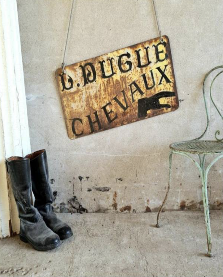 19th Century Metal Horse Sign | Sourced in Belgium