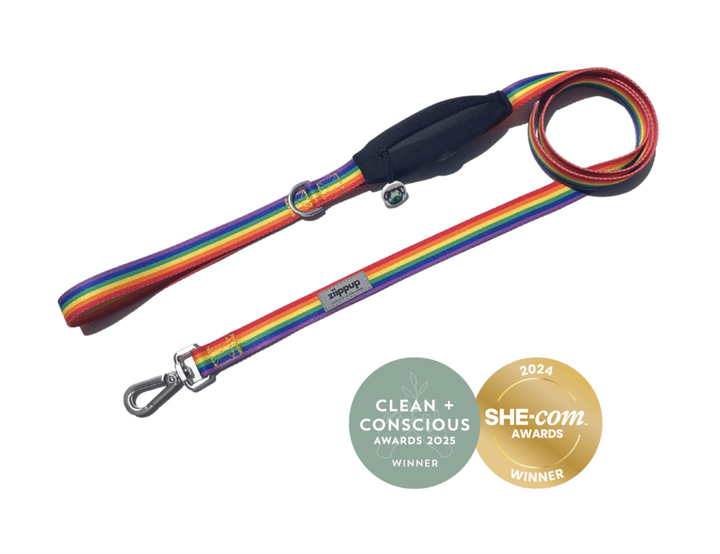 Ziippup  | Rainbow Dog Lead with Built in Pocket (BOWRAL)