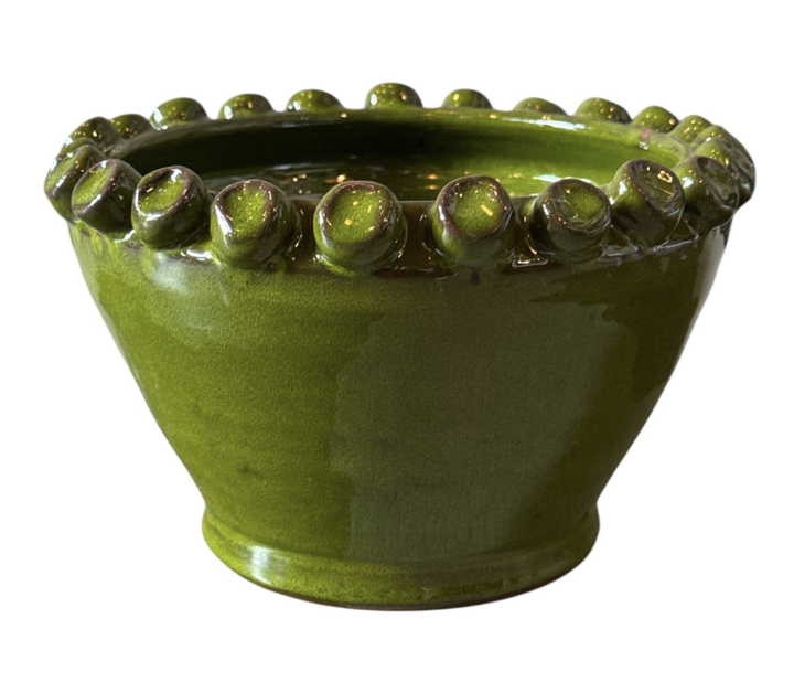 Hobnail Trim Footed Bowl | Portuguese | In Store Pick up Only
