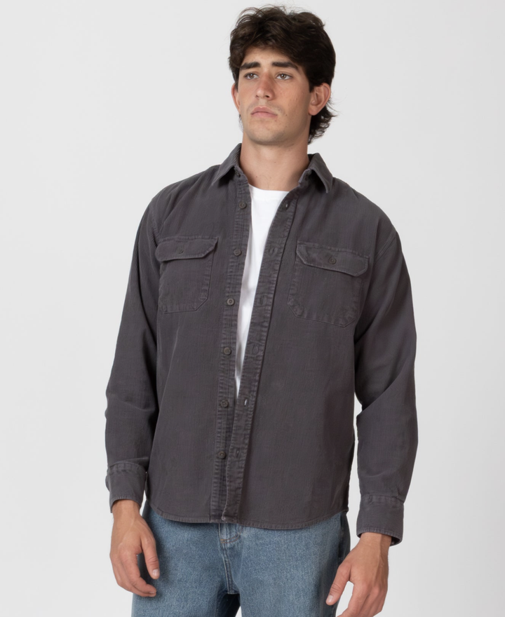 Simple | Sawyer Cord Long Sleeve Shirt | Fade Army