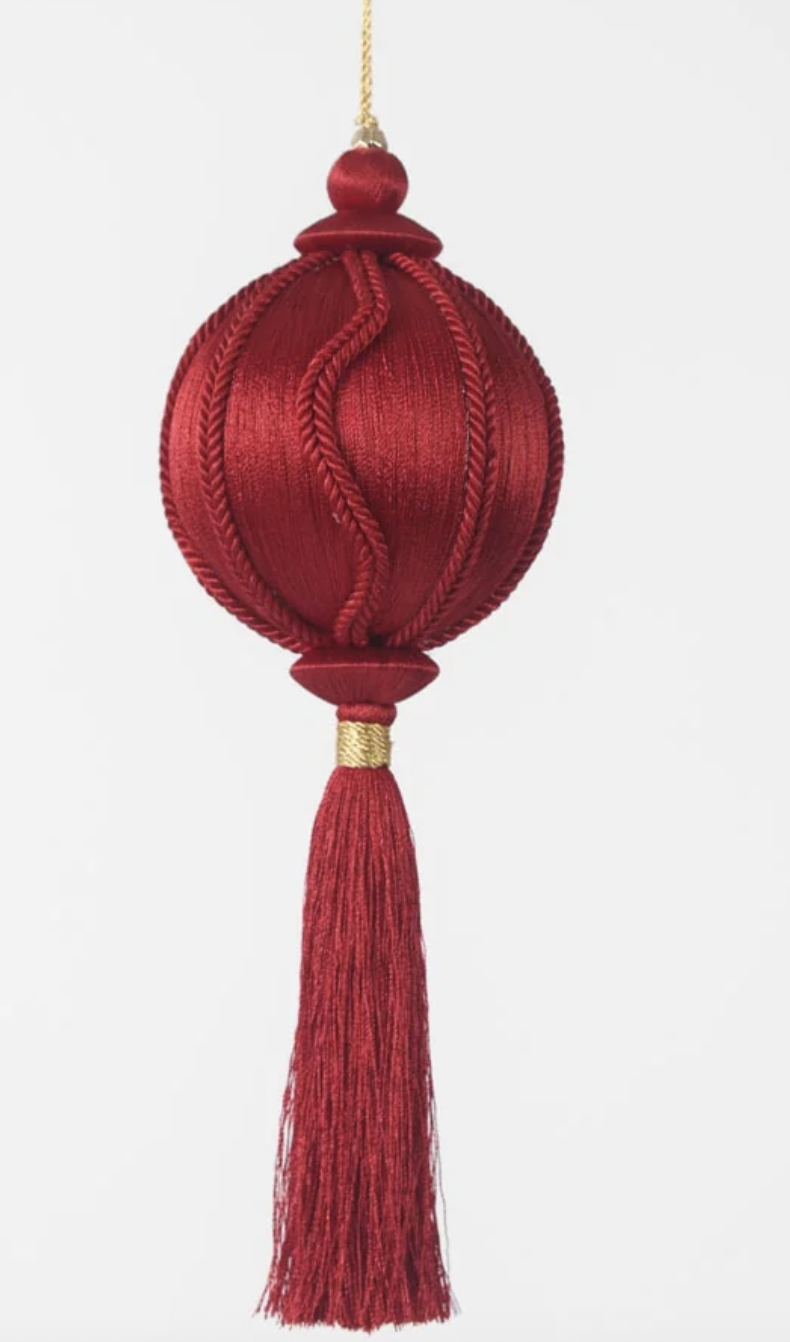 Red Silk Tassel Bauble 28cm