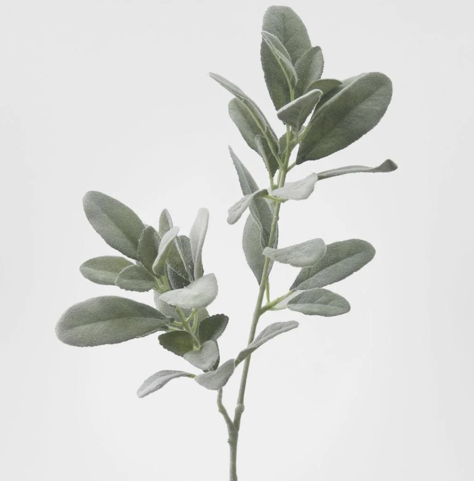 Spray - Lambs Ear - Flocked - 70cm Grey