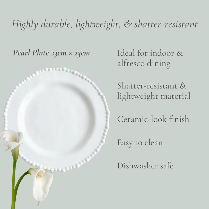 Pearl Side Plate | Melamine White