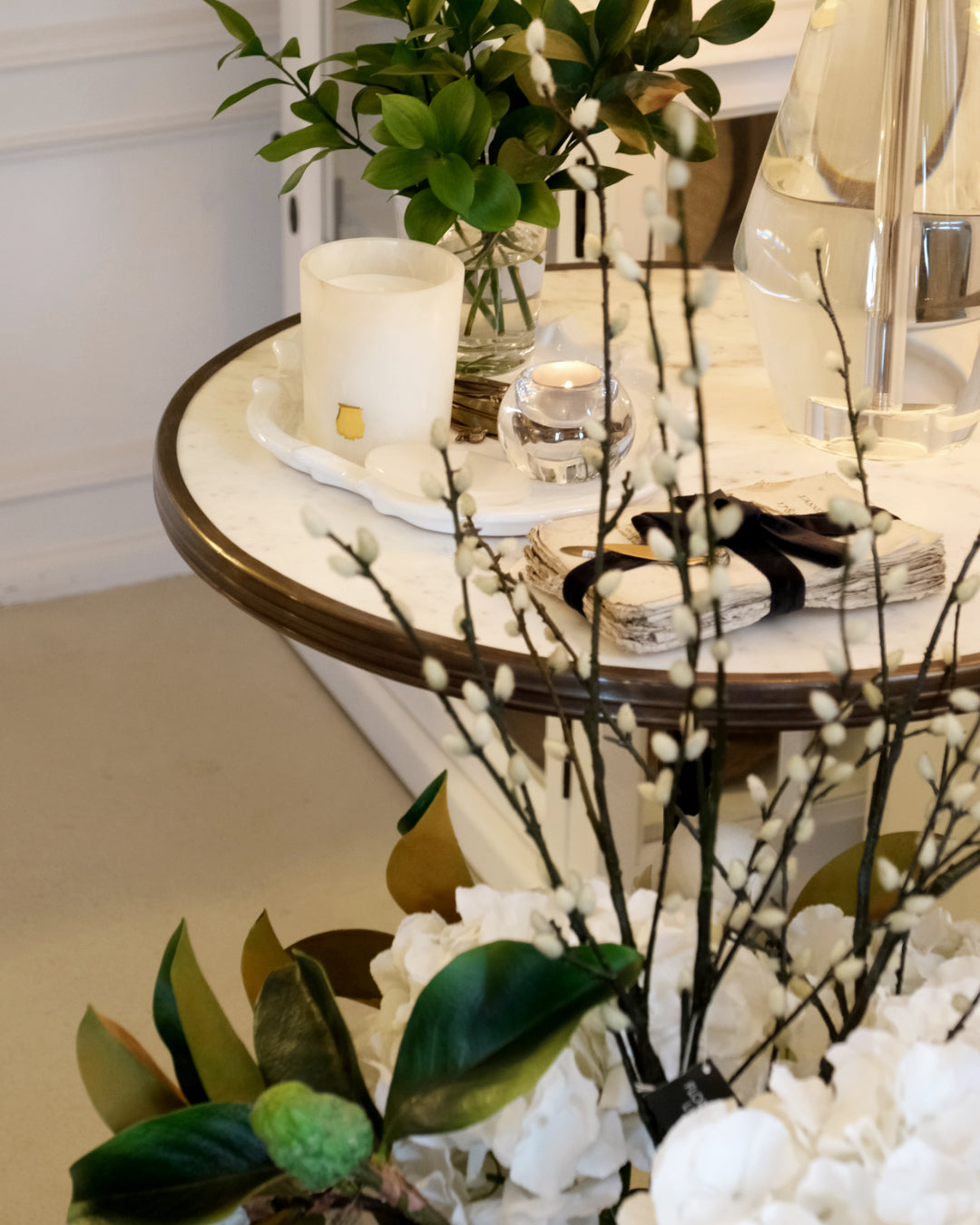 Trudon Alabaster Candle with Lid 270g | Abd el Kader | Moroccan Mint Tea