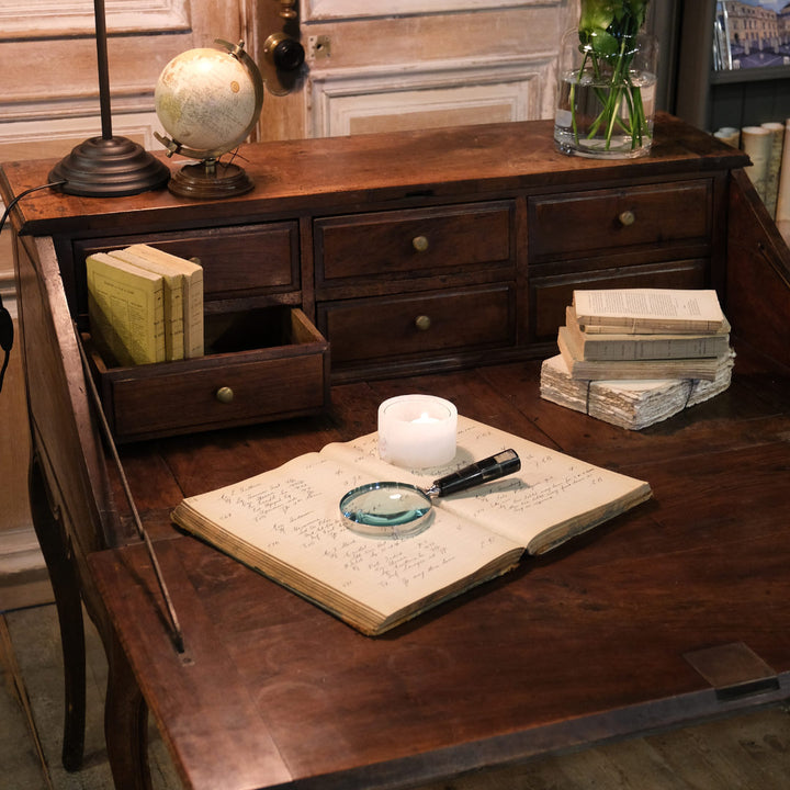 ESTATE| Antique (19th C) French Fruitwood Louis XV style  Bureau Fall  Front desk-Suzie Anderson Home