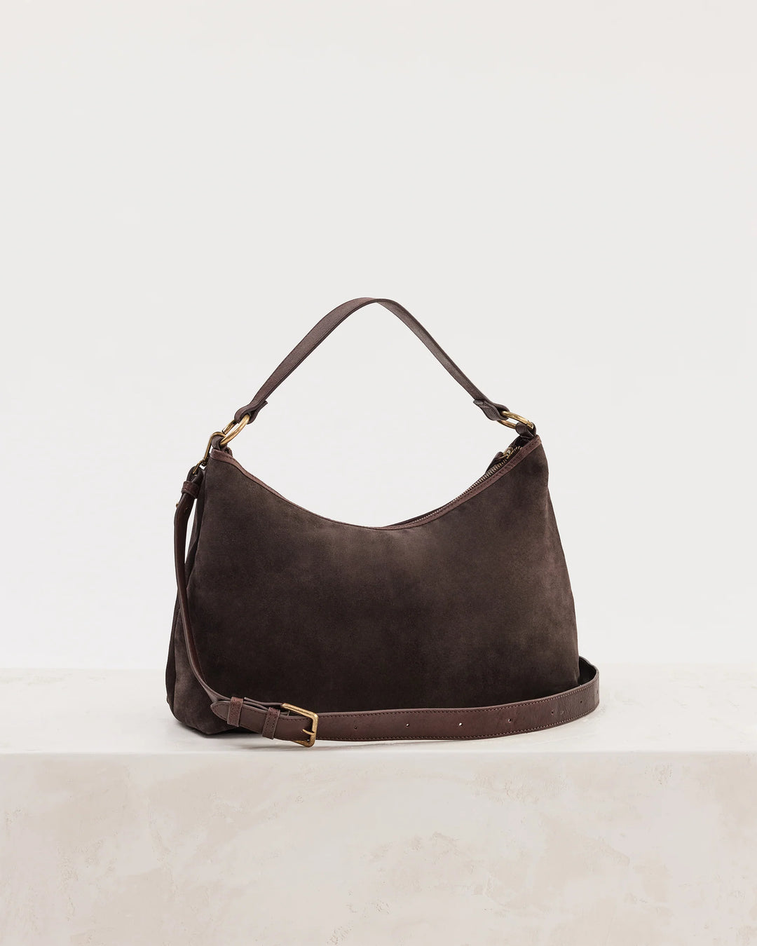 Juju | Suede Slouchy Handbag | Chocoloate