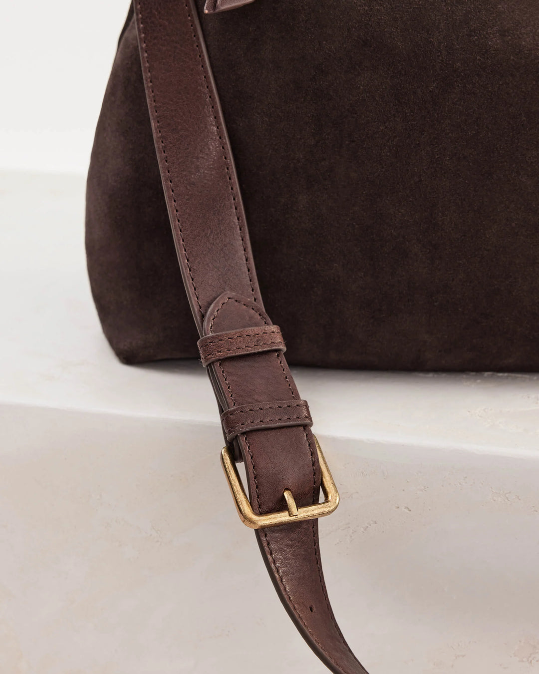 Juju | Suede Slouchy Handbag | Chocoloate