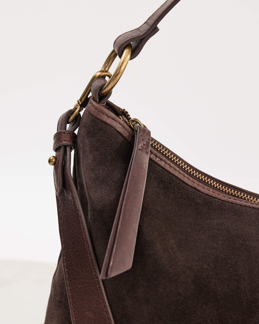 Juju | Suede Slouchy Handbag | Chocoloate