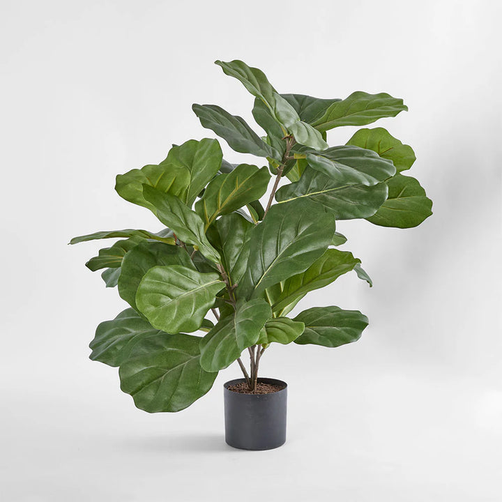 Potted Faux Fiddle Leaf Fig Tree w 36 Leaves