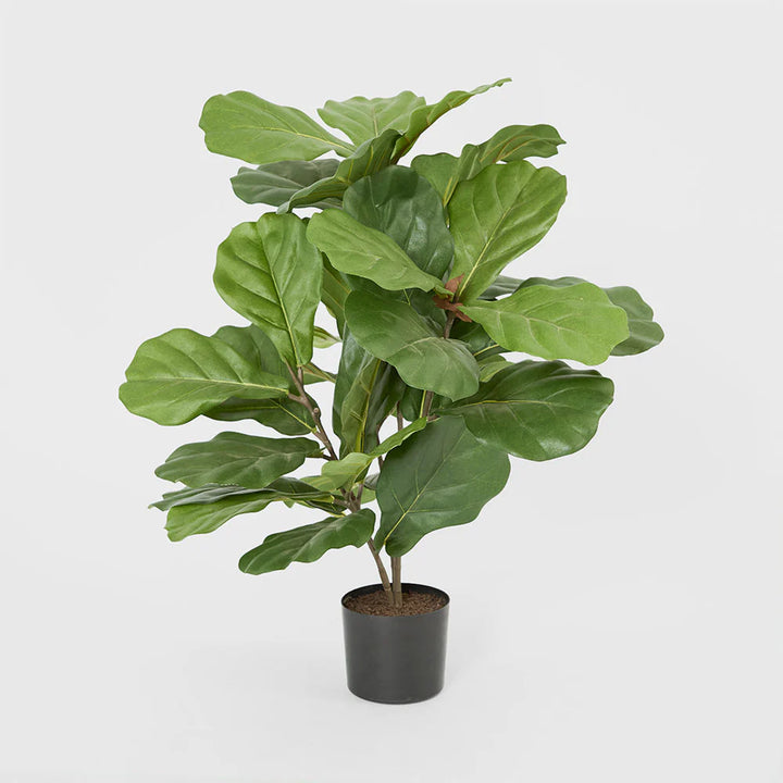 Potted Faux Fiddle Leaf Fig Tree w 36 Leaves