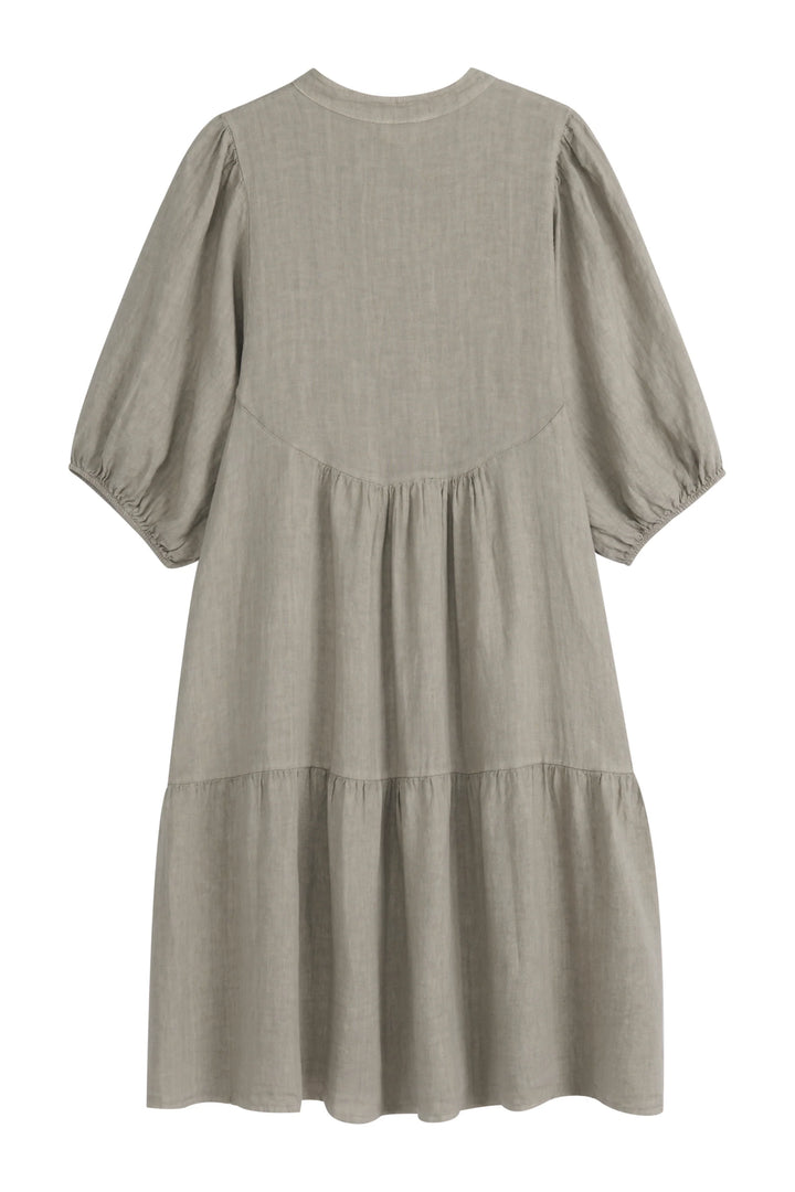 Bypias | Thalia Linen Midi Dress | Taupe