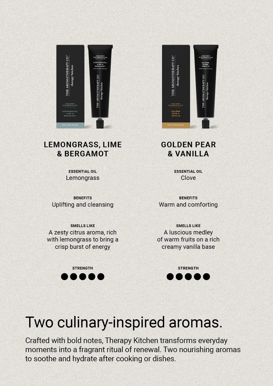 Therapy® Kitchen Hand Cream | Lemongrass, Lime & Berg