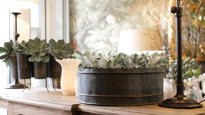 French Tin Centrepiece | Medium | Indoor/Outdoor