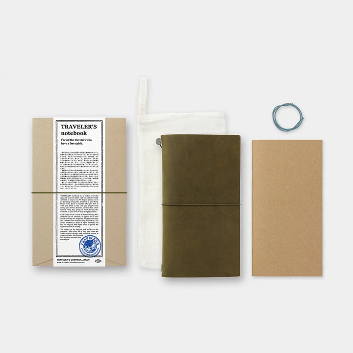 Olive Leather Travellers Notebook | Regular Size