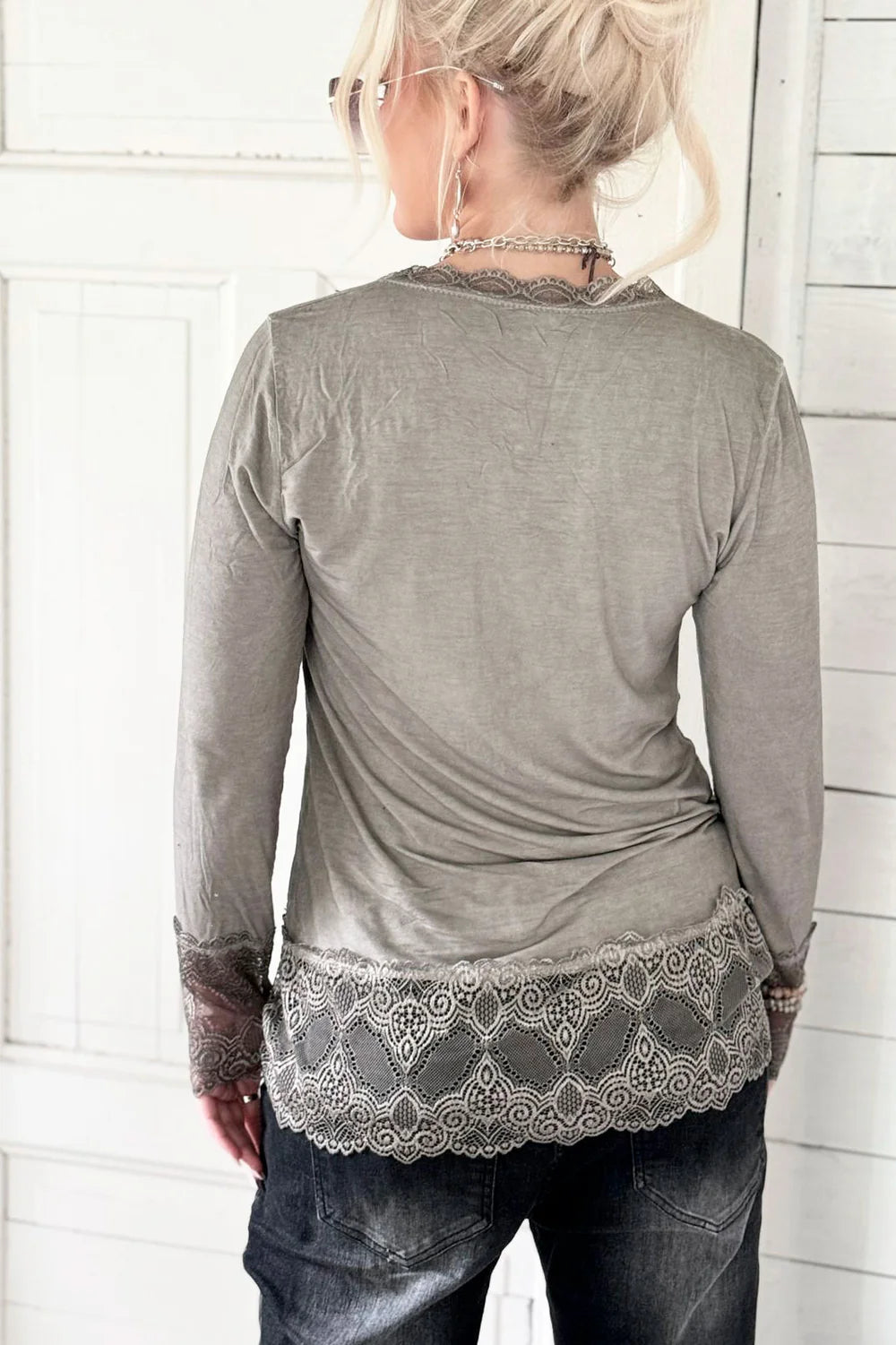 Bypias True Romance Lace Blouse | Taupe