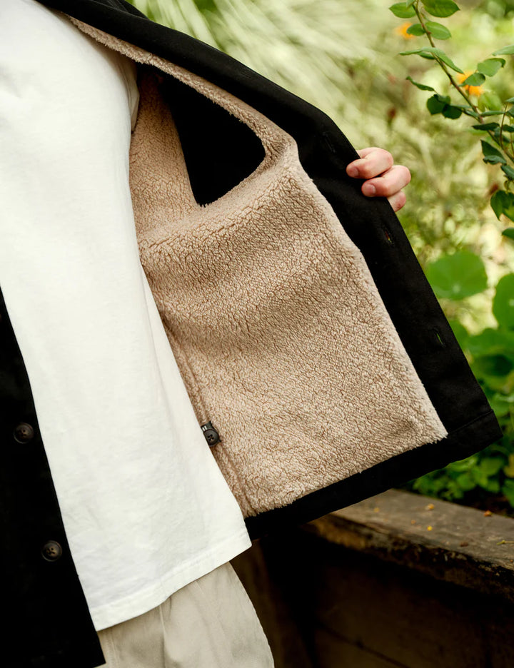Simple | Stockyard Sherpa Jacket Twill | Black