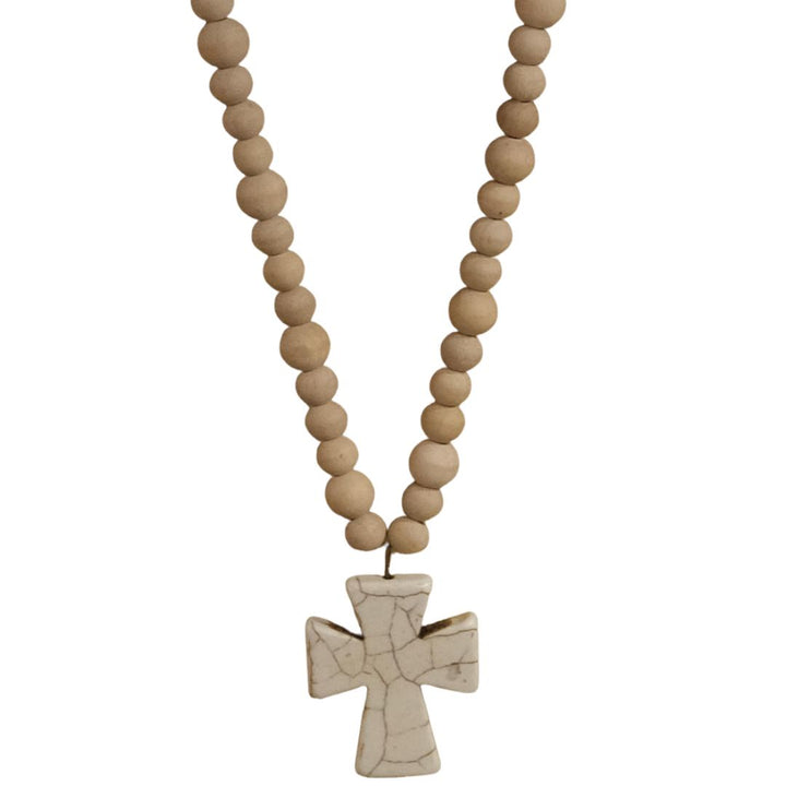 Maison Carree | French Bead Necklace Wood/Jasper
