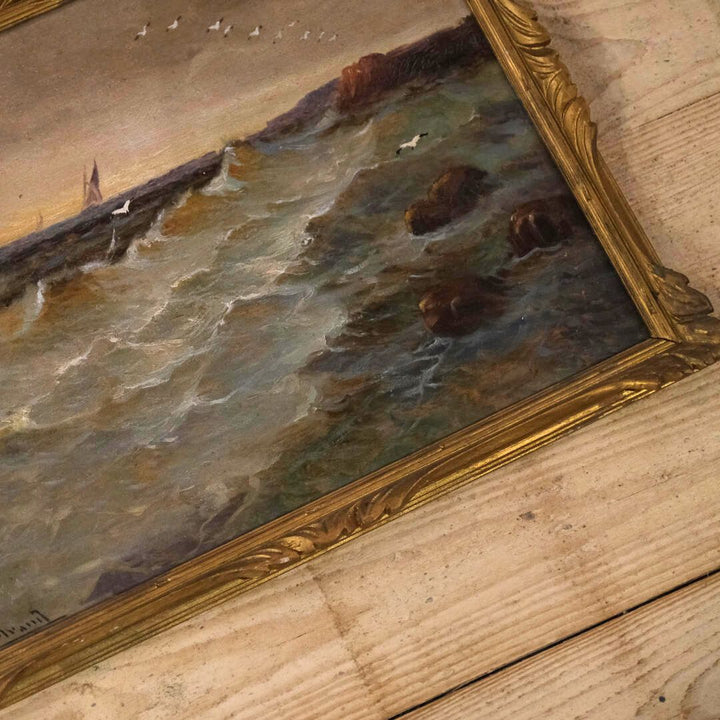 French Gilt Framed Seascape Artwork