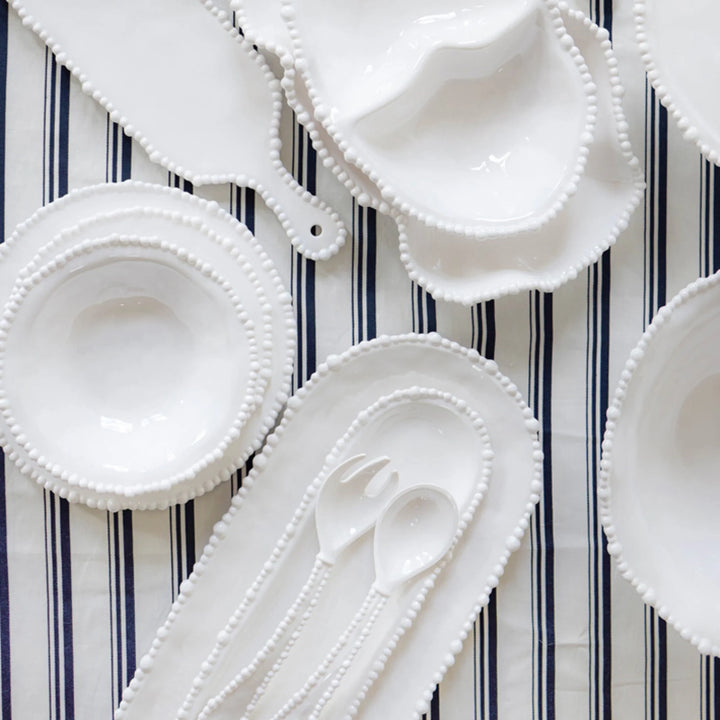 Pearl Salad Server Pair | Melamine | White
