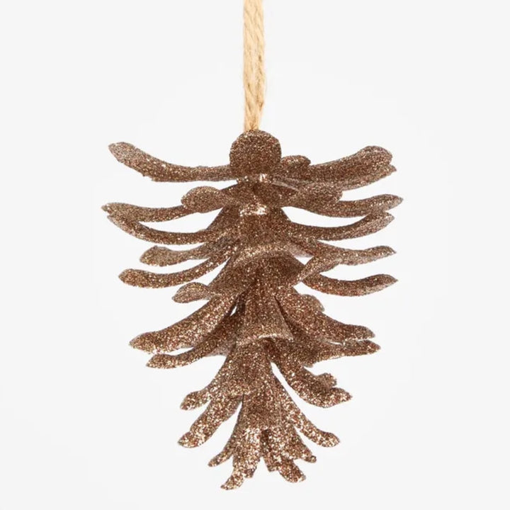 Glitter Copper Hanging Pinecone | 11cm | Box of 12