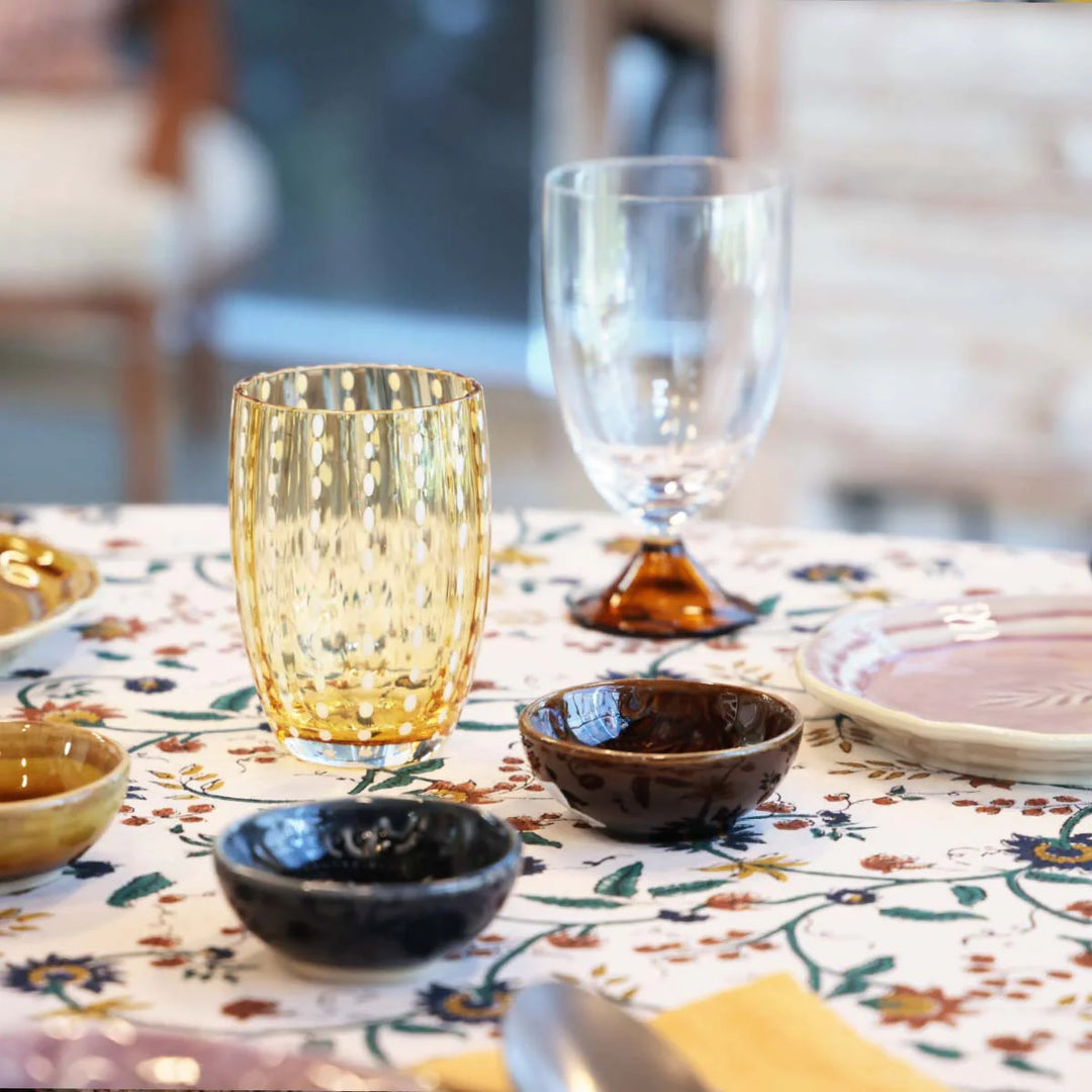 Samode Ochre Blue/Green Cotton Tablecloth | 150 x 350cm