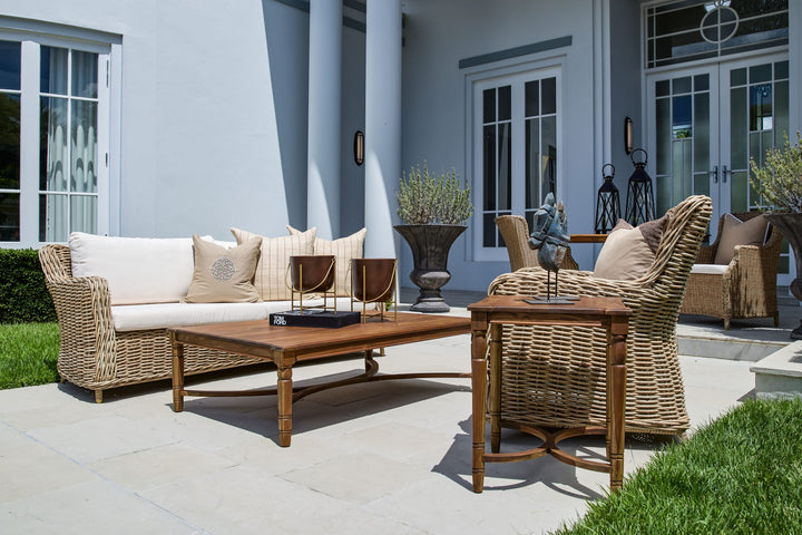 Bedarra Alfresco Wing Chair | Natural | W88 x D71 x H99cm (BOWRAL)