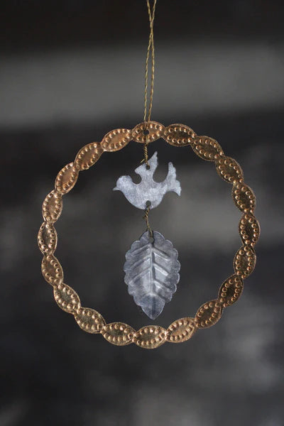 Bird In A Ring 9cm | Hanging Decoration