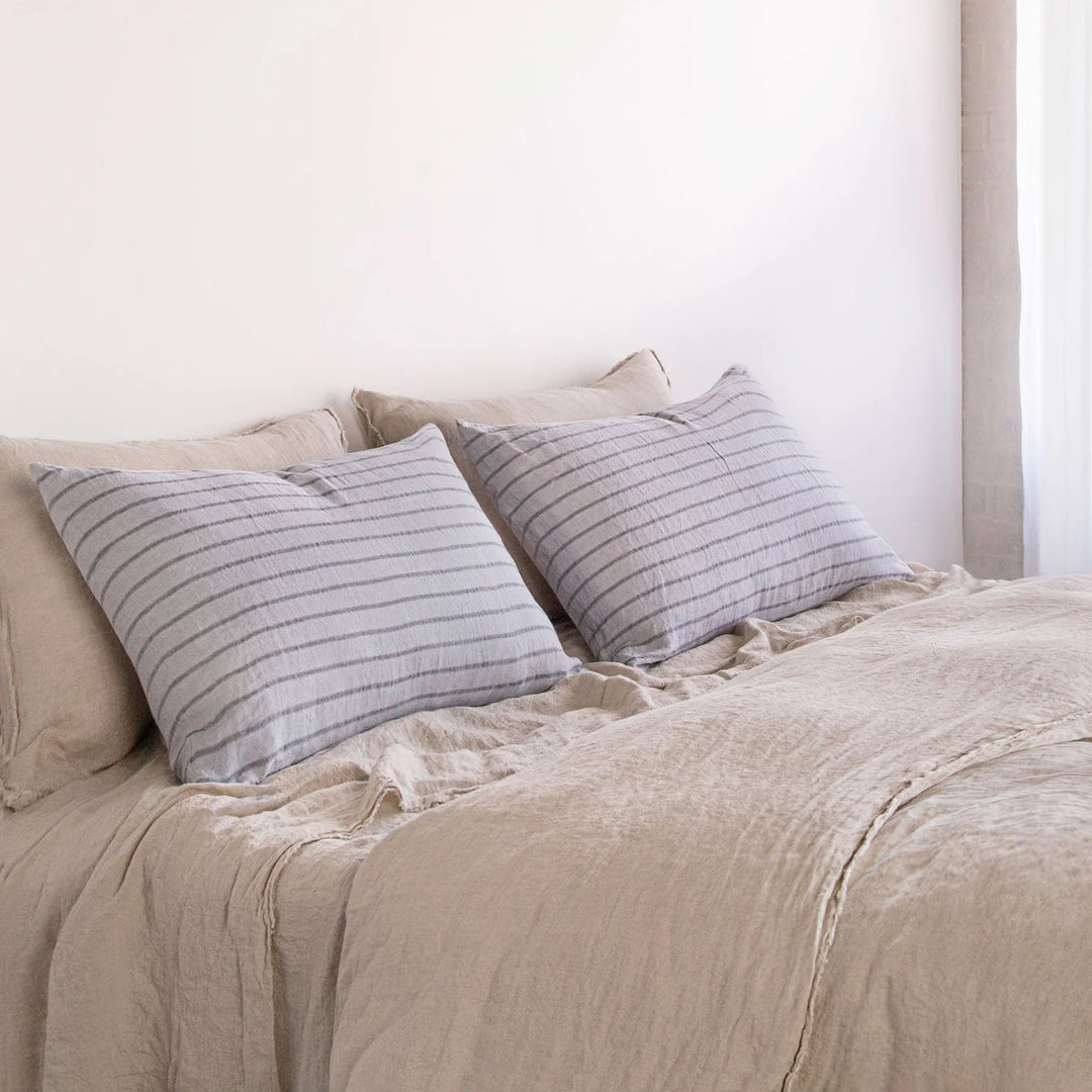 Basix Standard Pillowcase Big Stripe | Tempest/Fog-Suzie Anderson Home