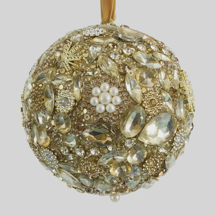 Gold Oro Gem Bauble 10cm