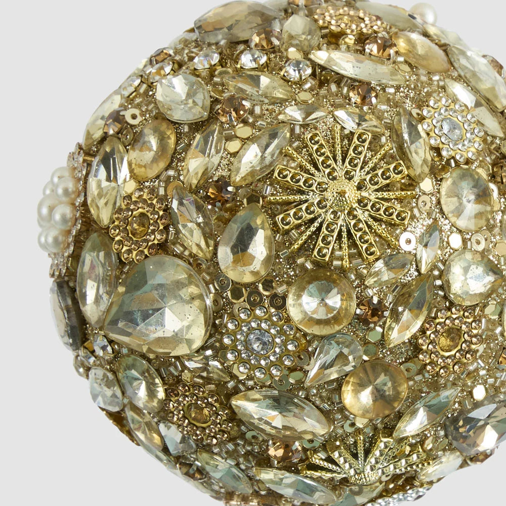 Gold Oro Gem Bauble 10cm